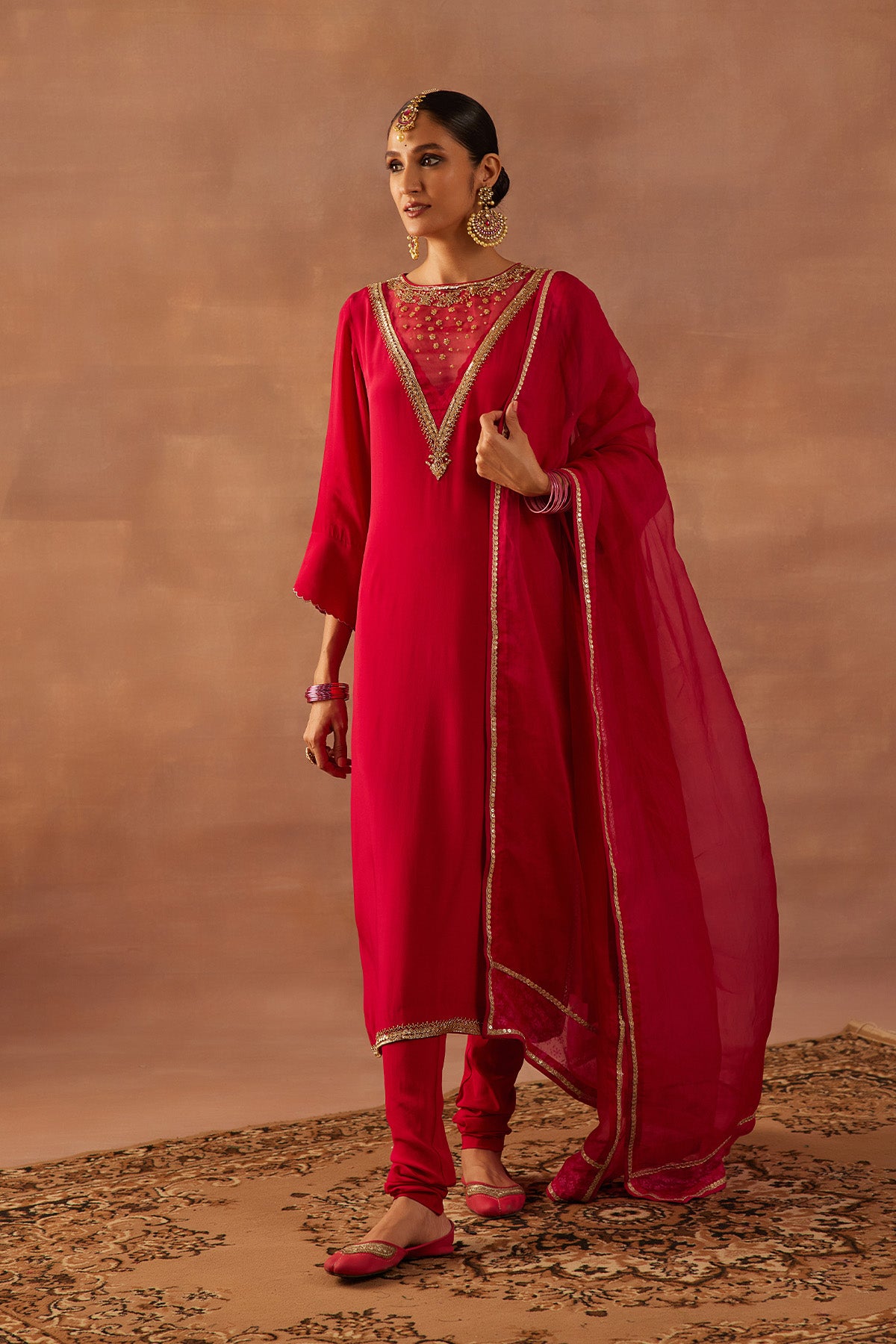 Magenta Churidaar