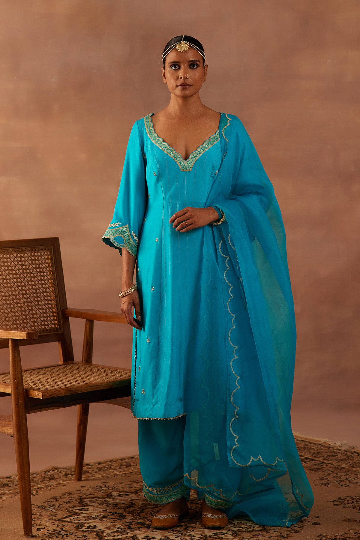 Aqua Blue Pant Set