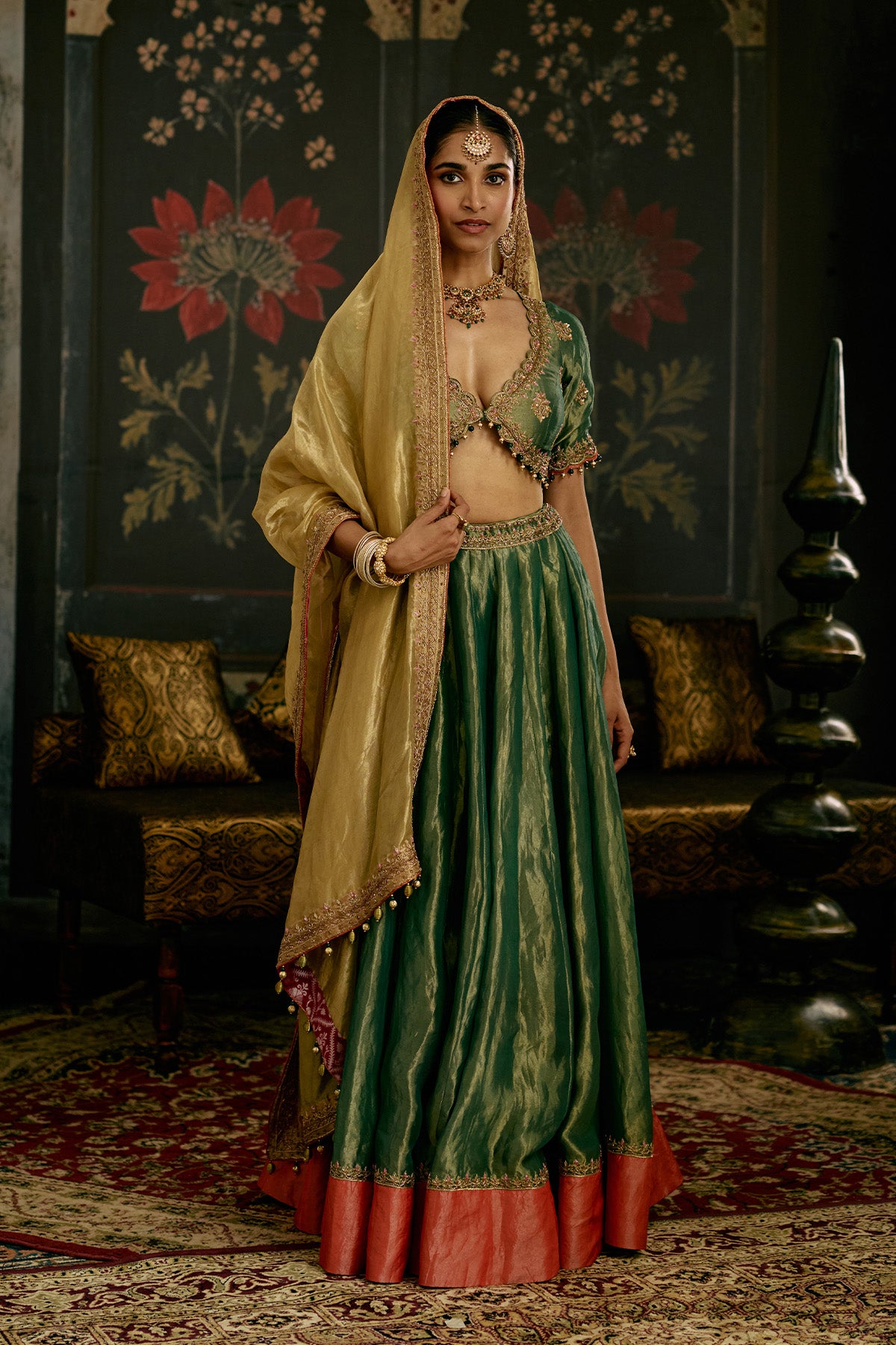 Forest Green Lehenga