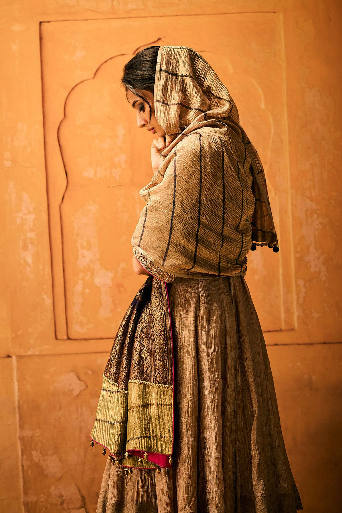 Dusty Gold Anarkali