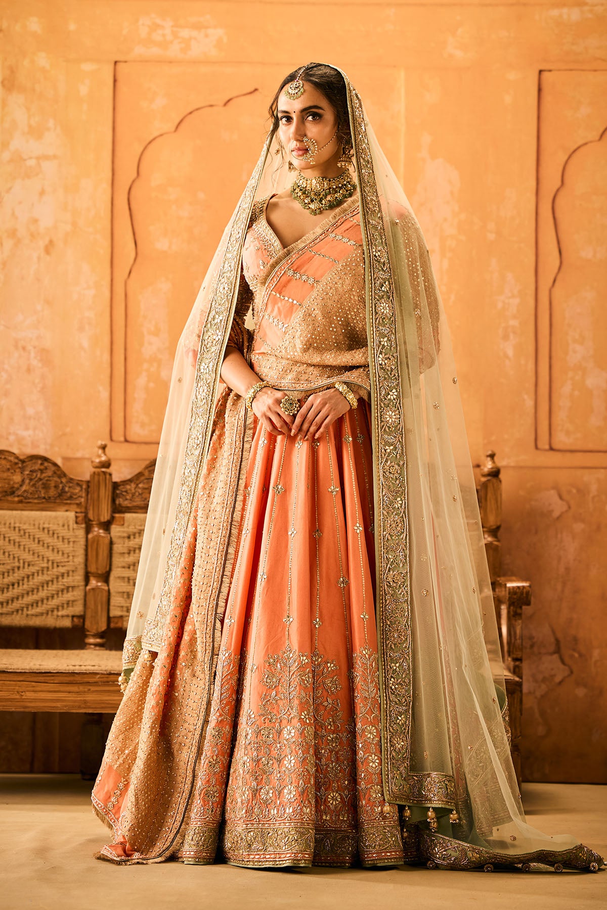 Peach Lehenga