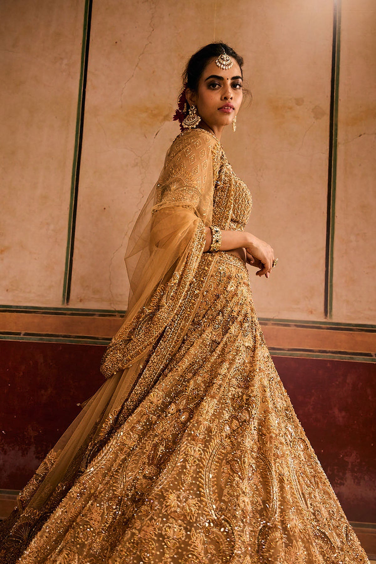 Golden Brown Lehenga