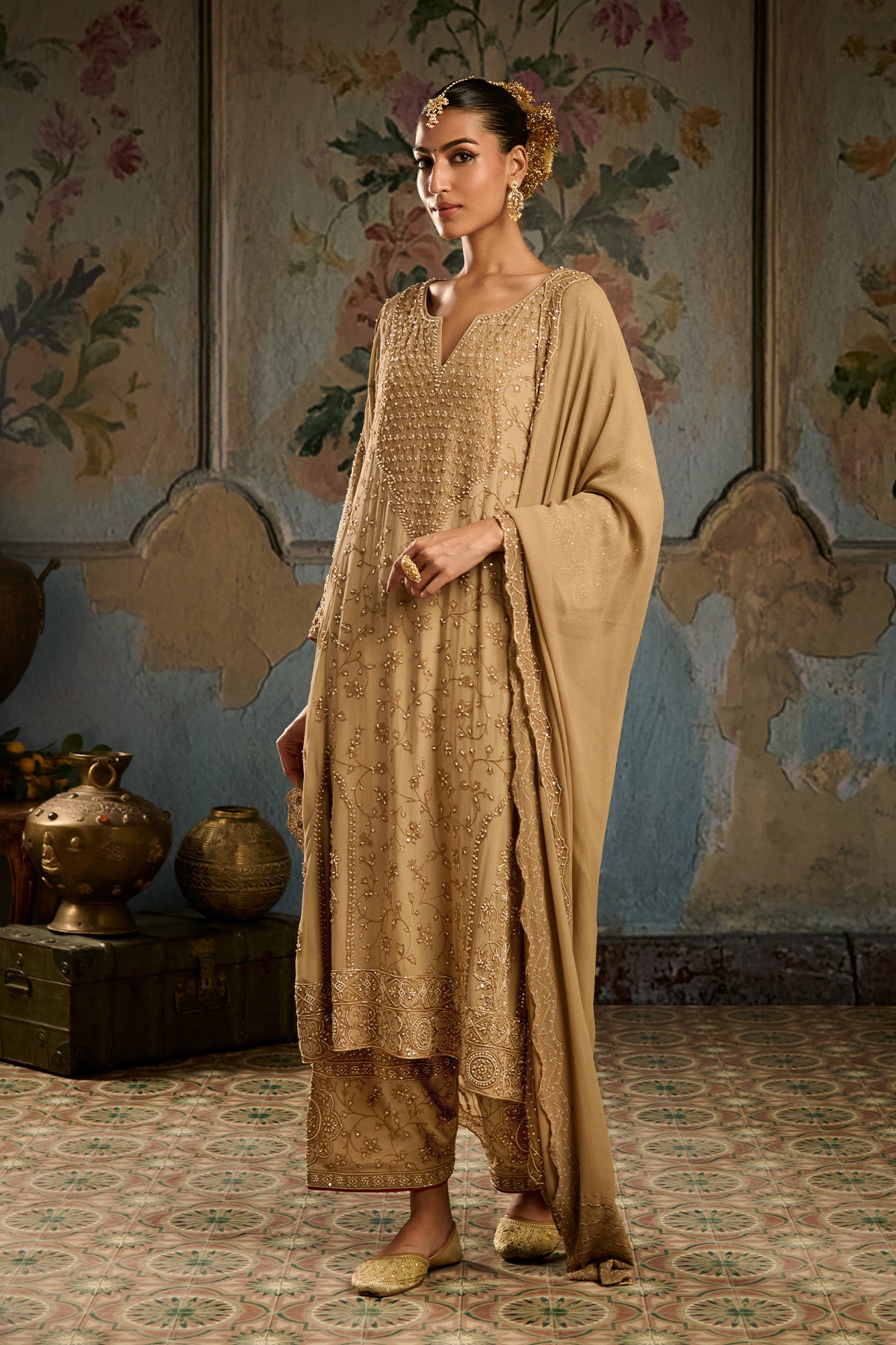 Beige Salwar Suit