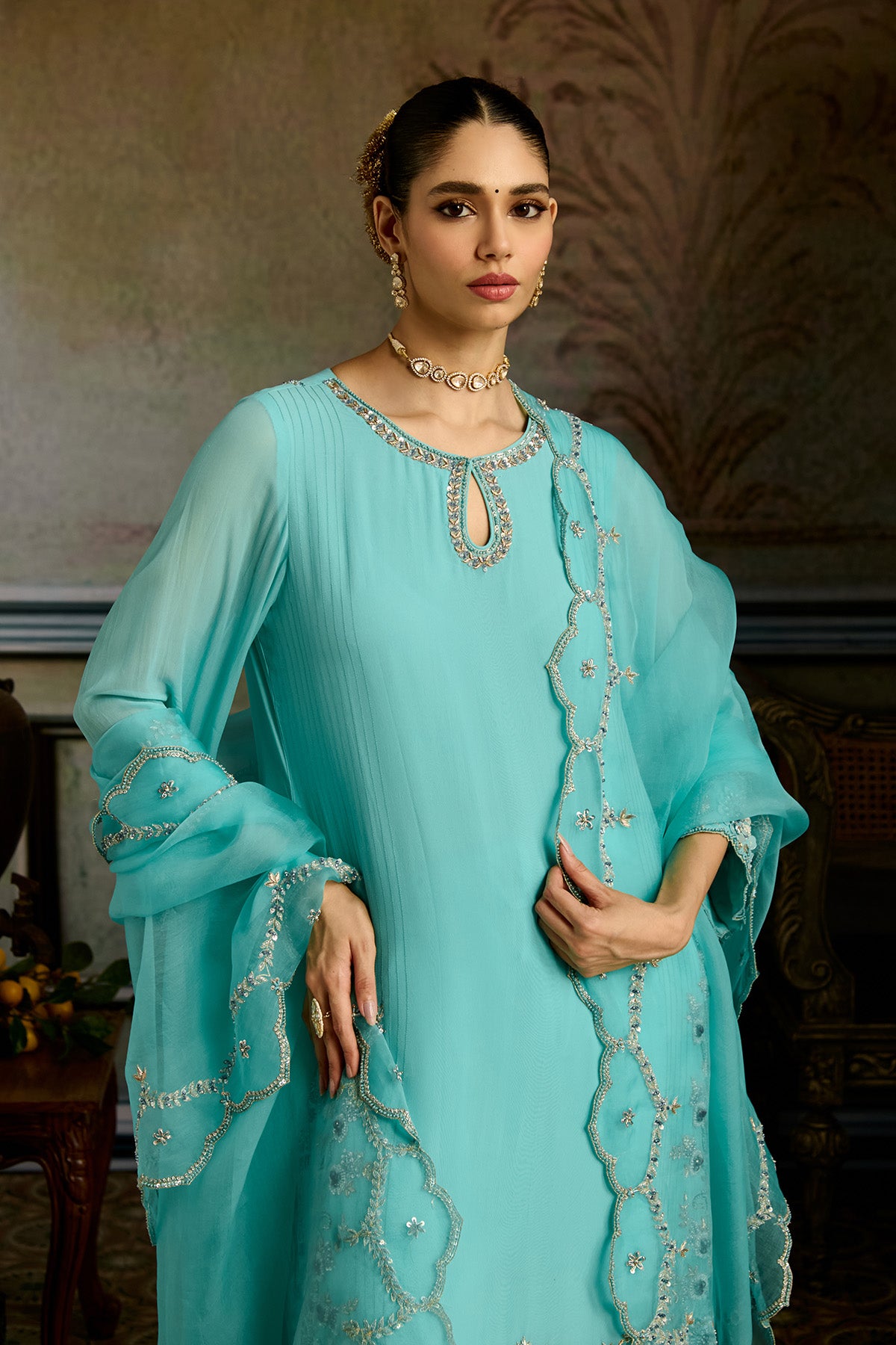 Aqua Blue Salwar Suit