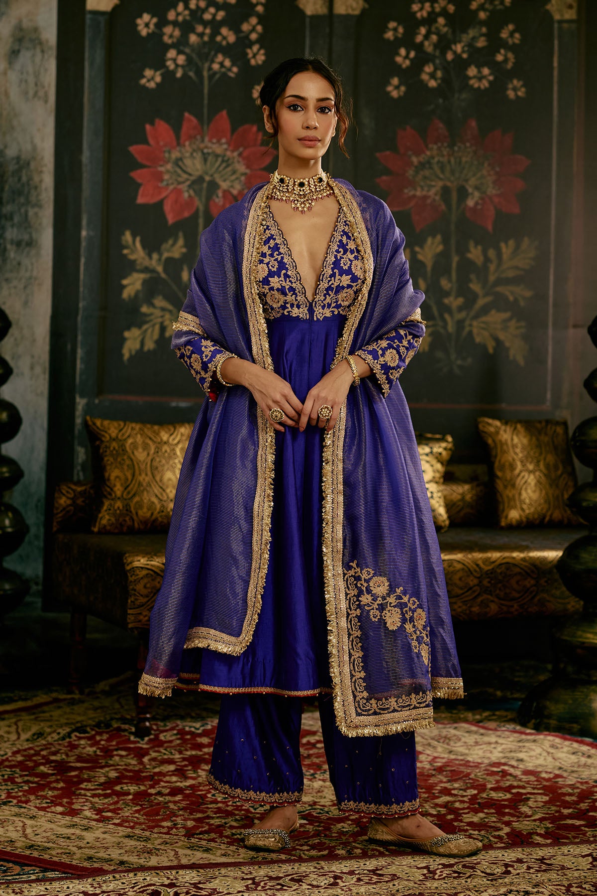 Violet Blue Anarkali