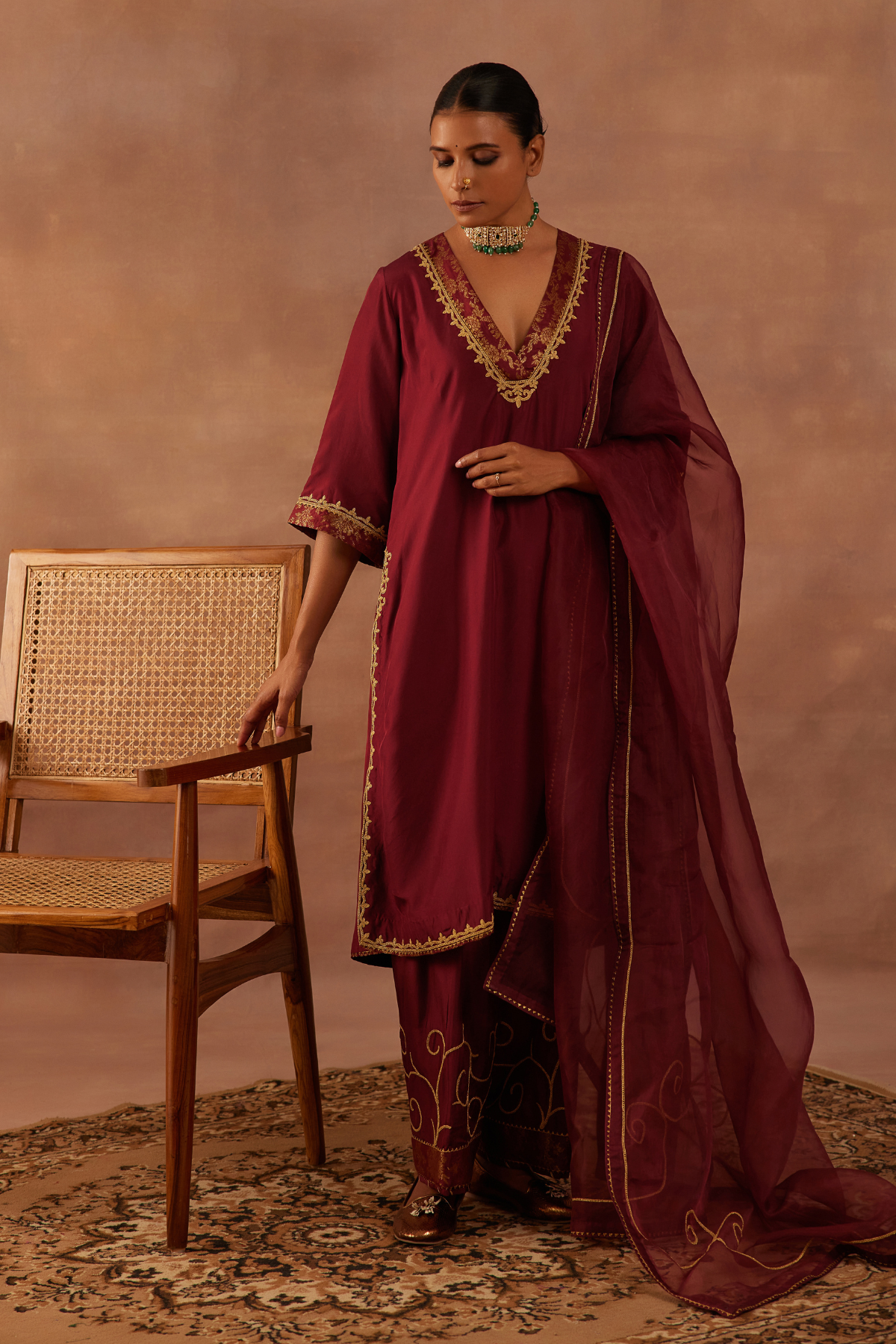 Maroon Salwar Suit