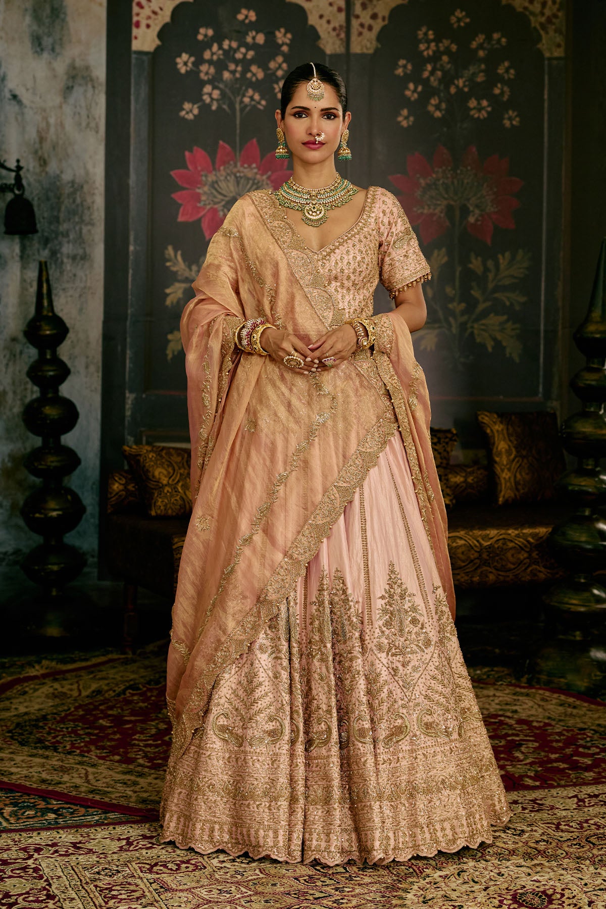 Light Peach Lehenga