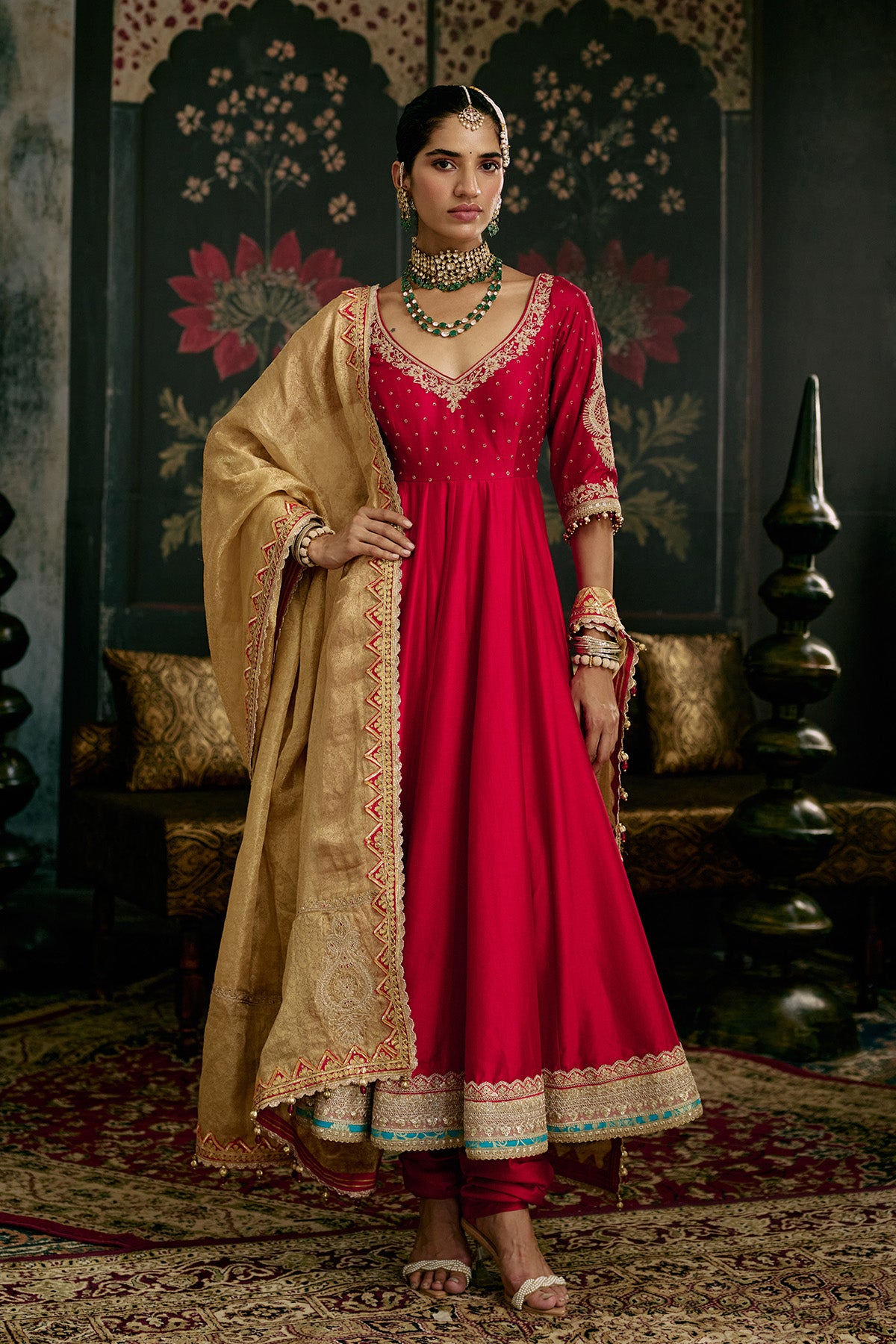 Red Anarkali