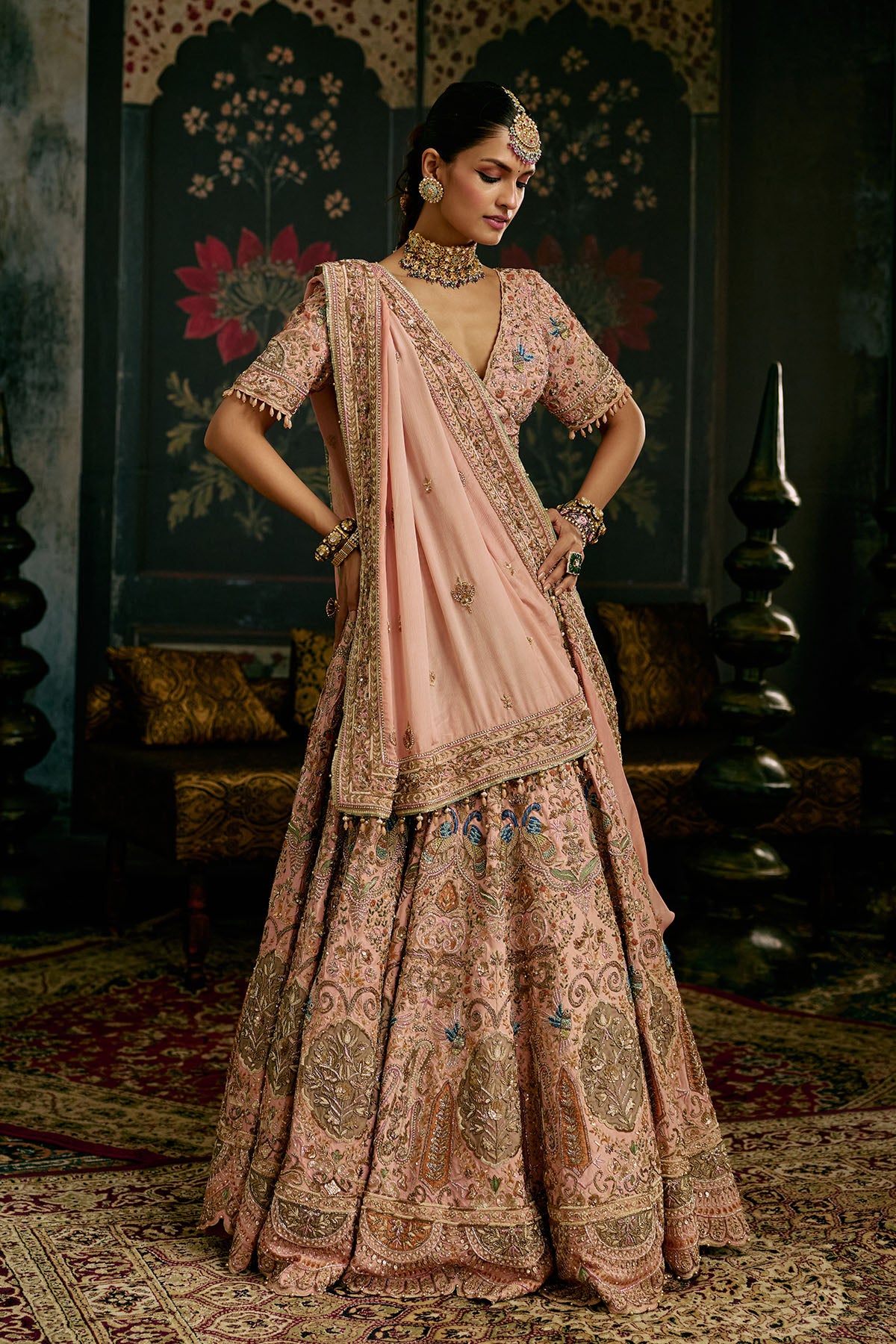 Peach Lehenga