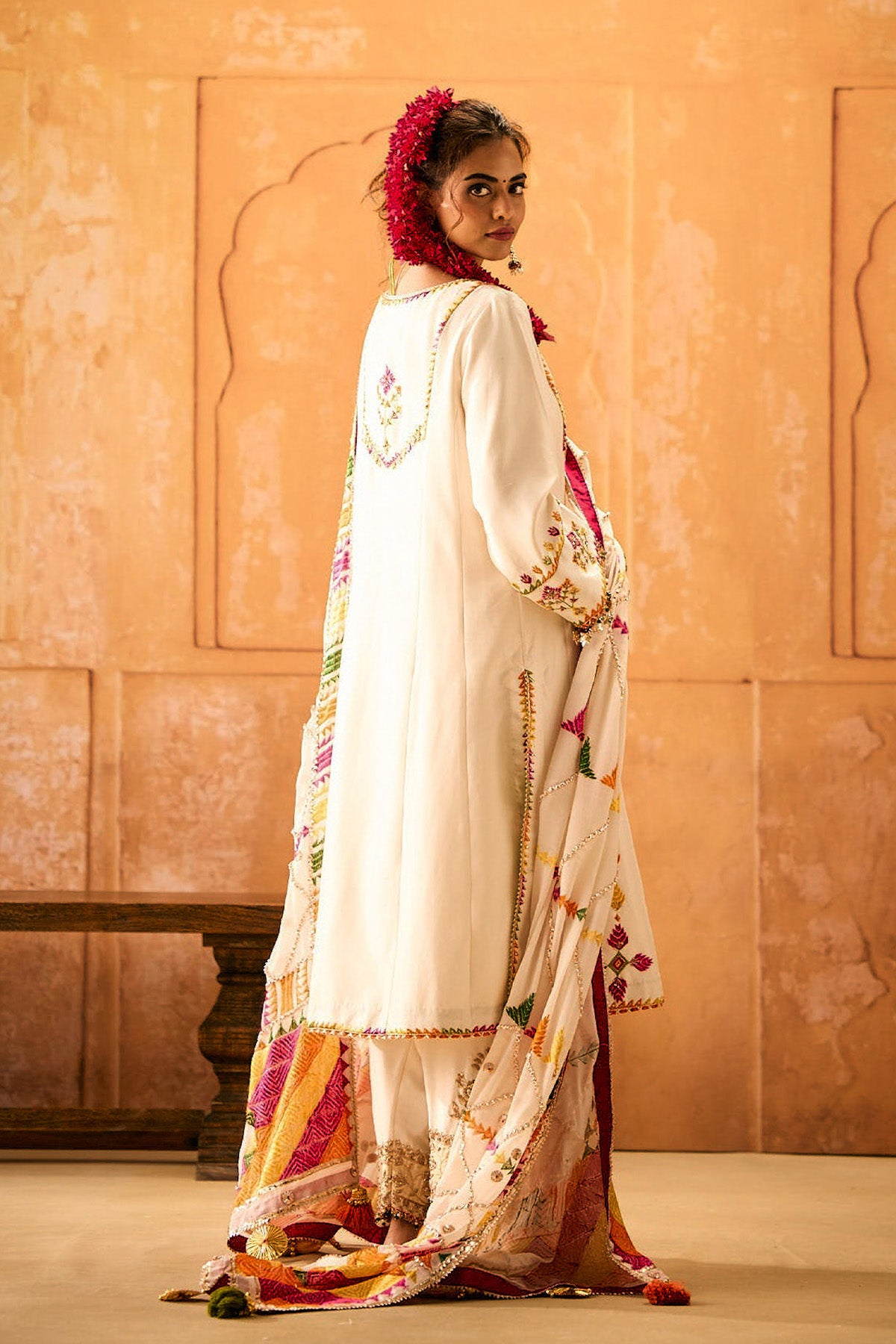 Ivory Phulkari Suit
