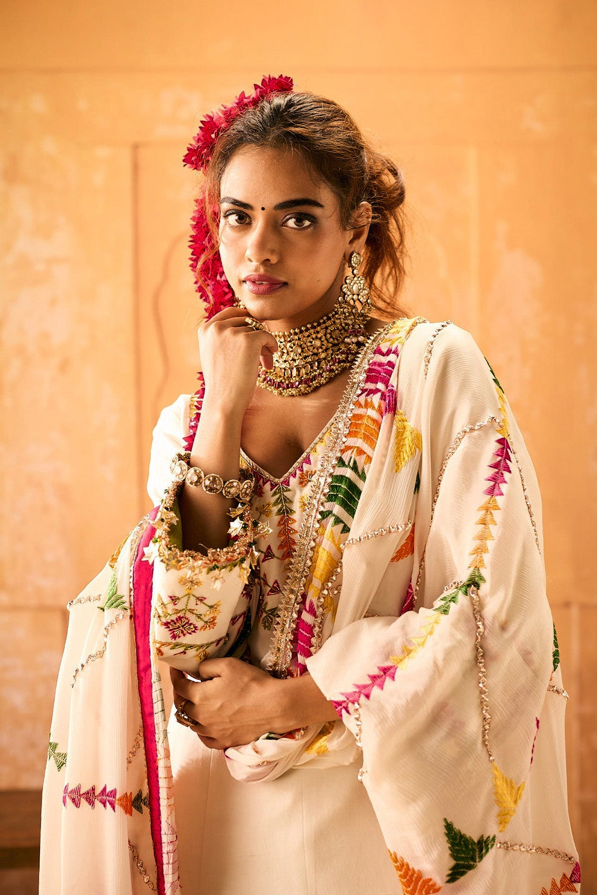 Ivory Phulkari Suit