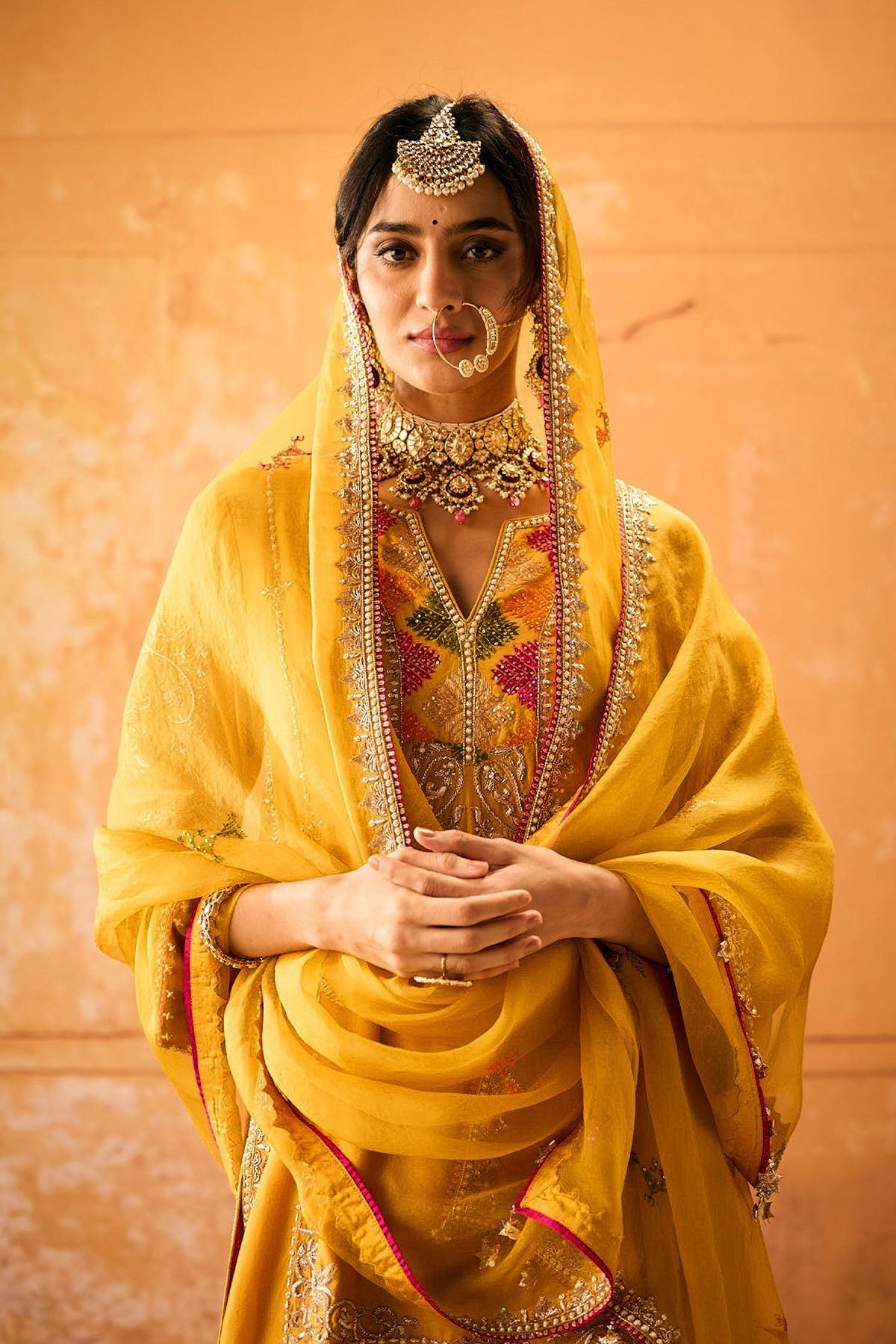 Yellow Phulkari Suit