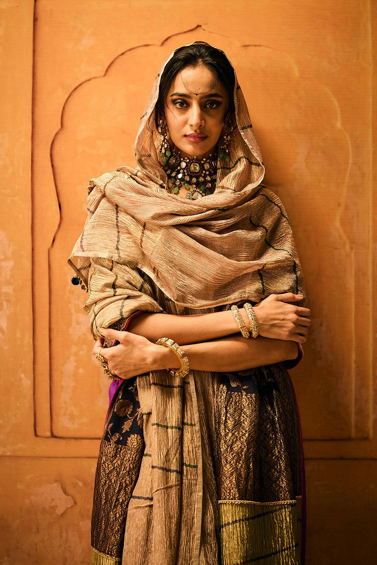 Dusty Gold Anarkali