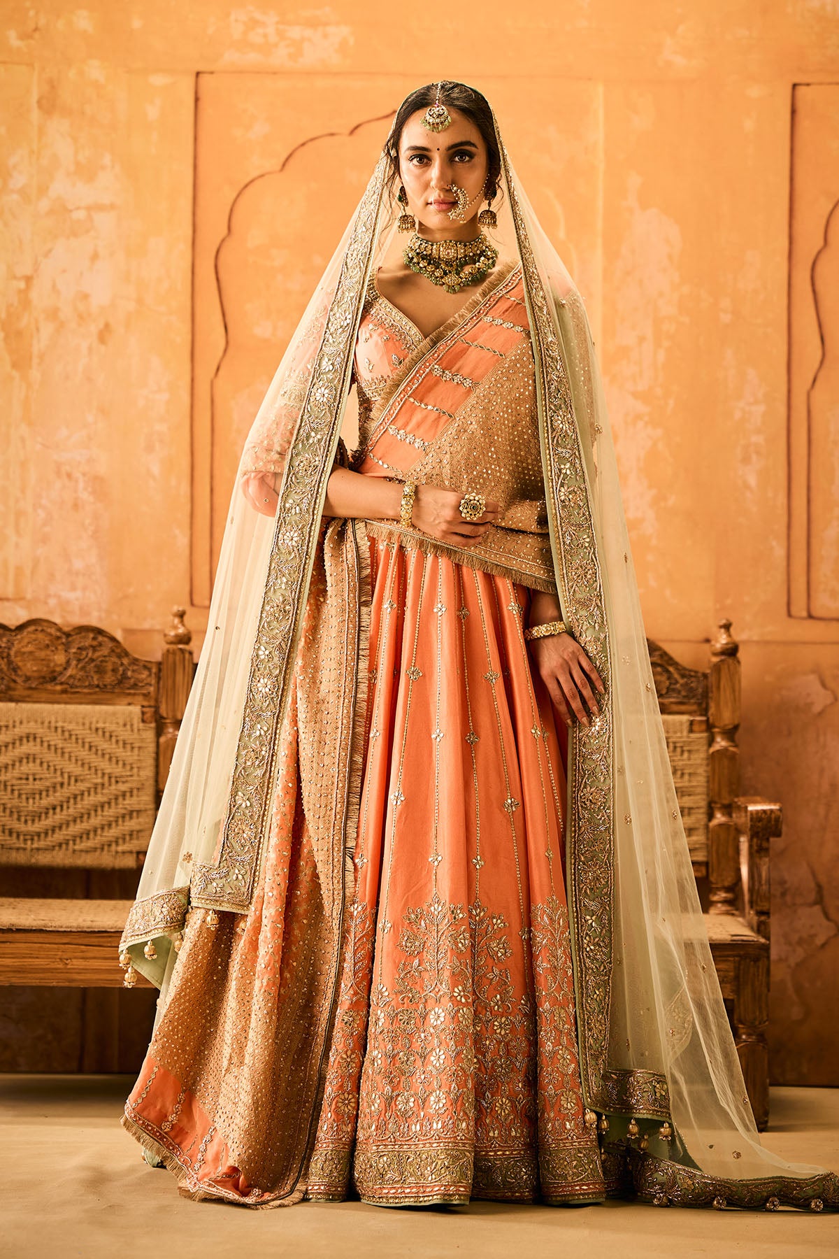 Peach Lehenga