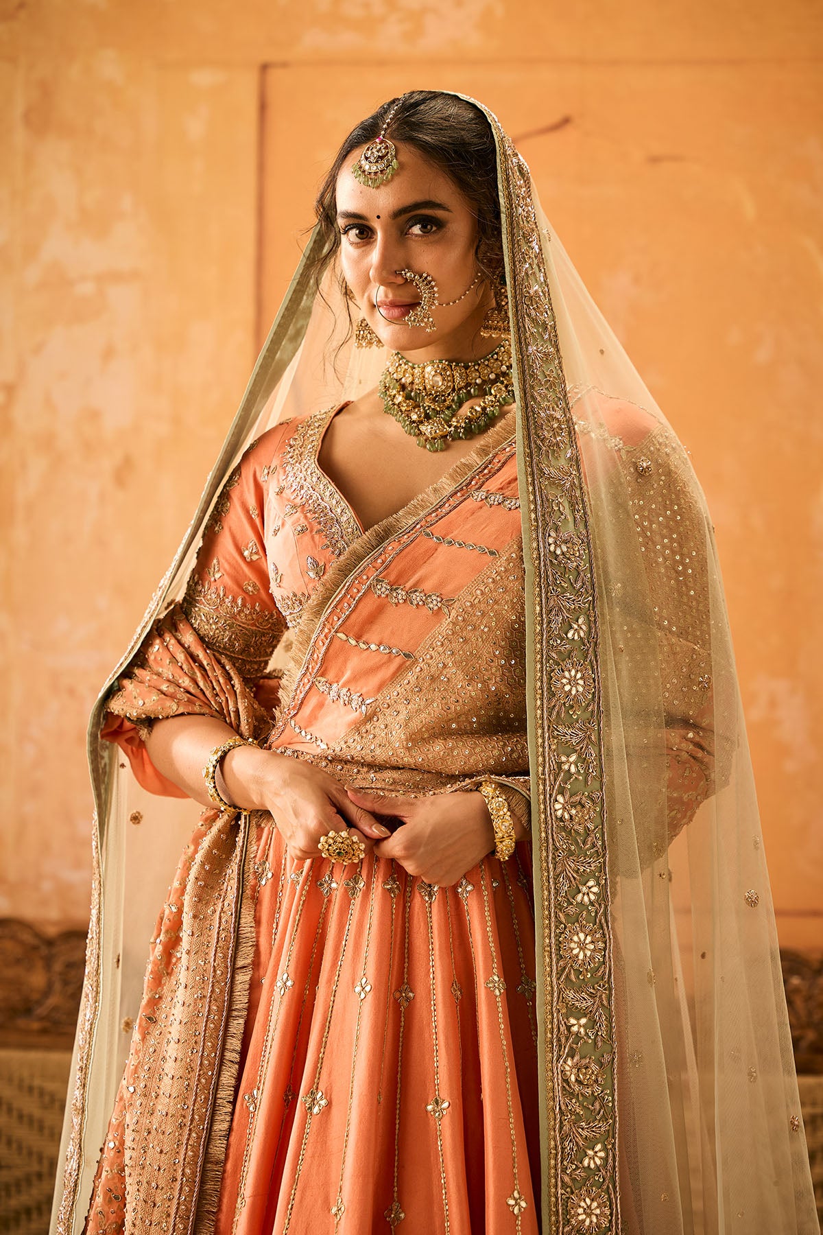 Peach Lehenga