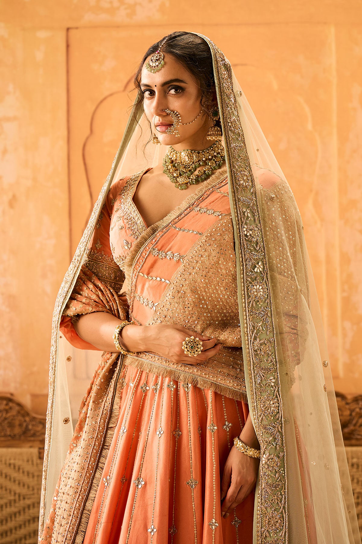 Peach Lehenga