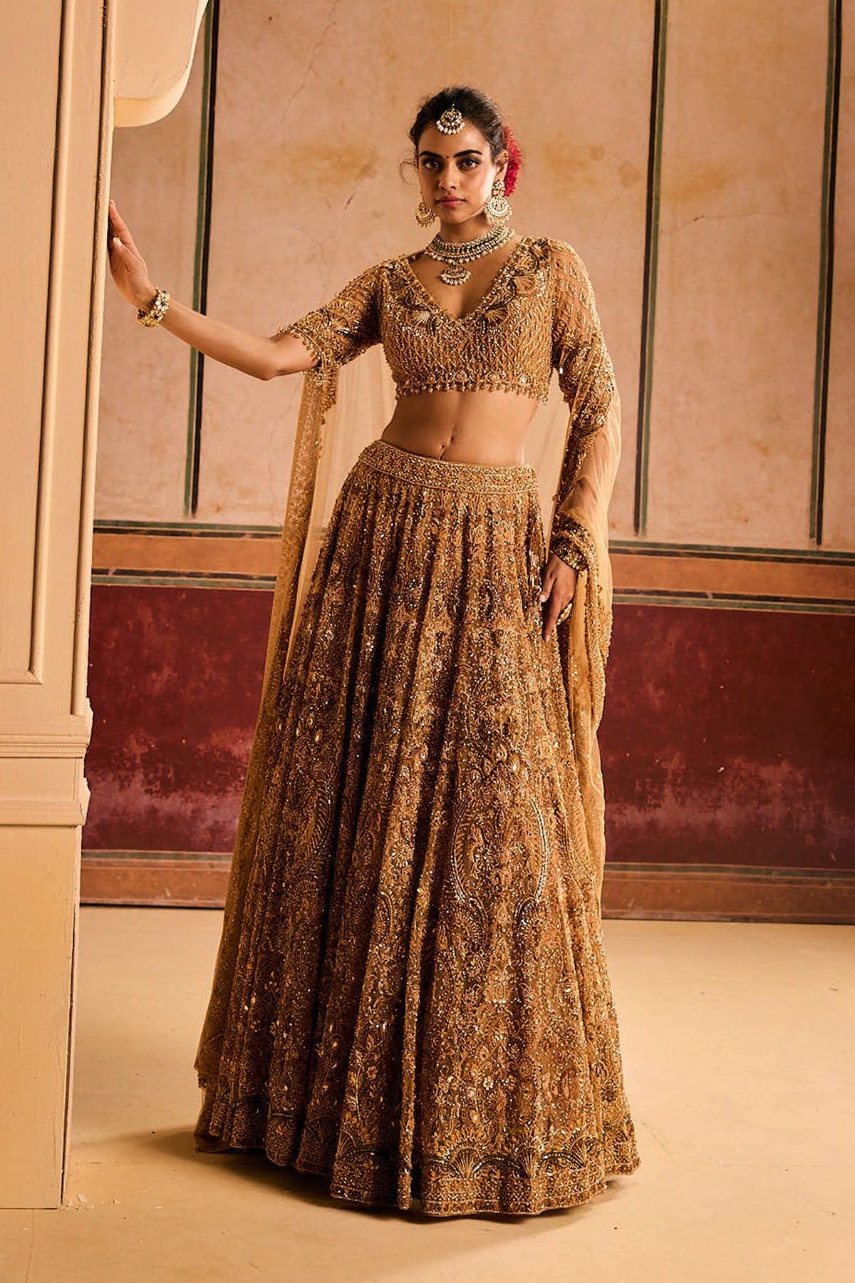Golden Brown Lehenga