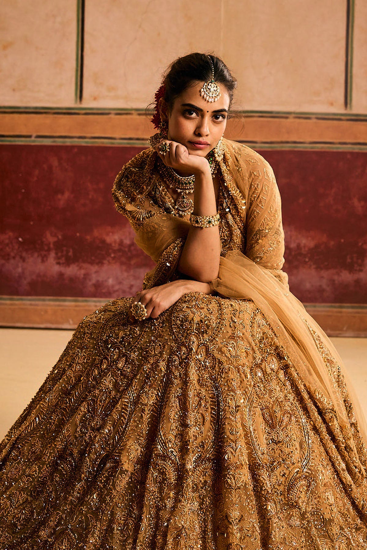 Golden Brown Lehenga
