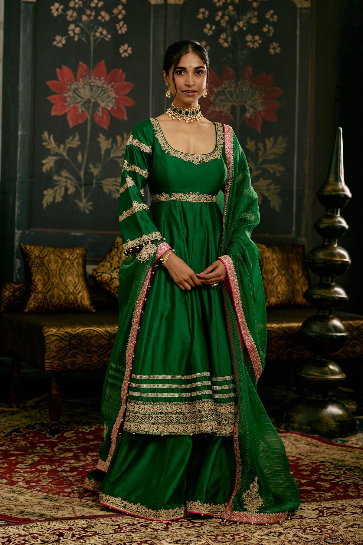 Emerald Green Anarkali