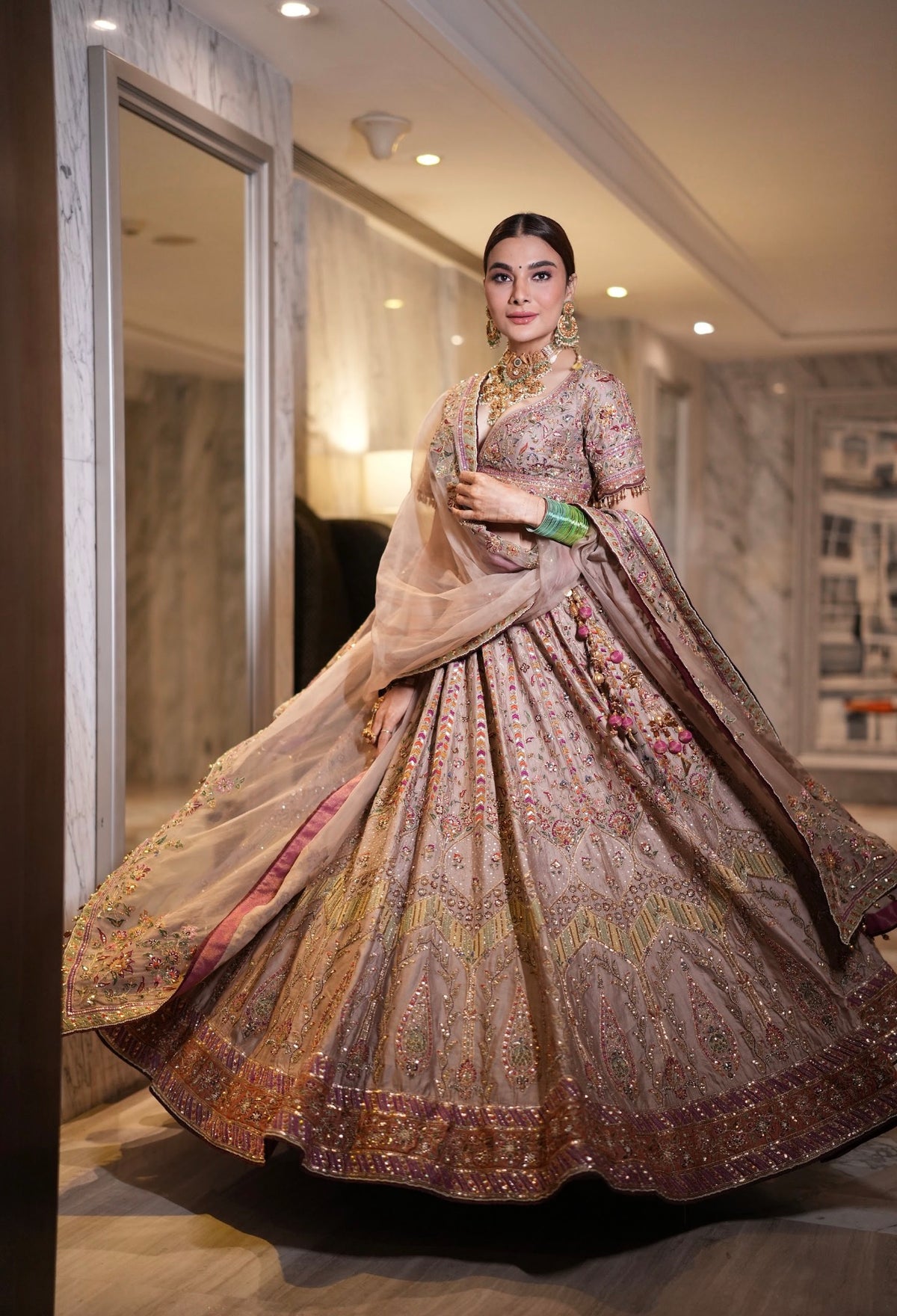 Dusty Mauve Lehenga