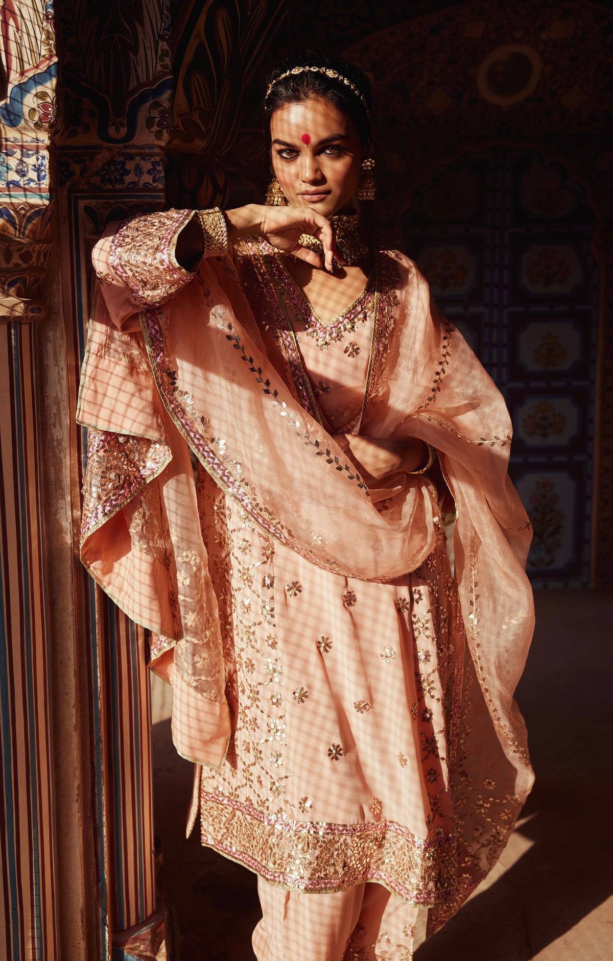 Light Peach Salwar Suit