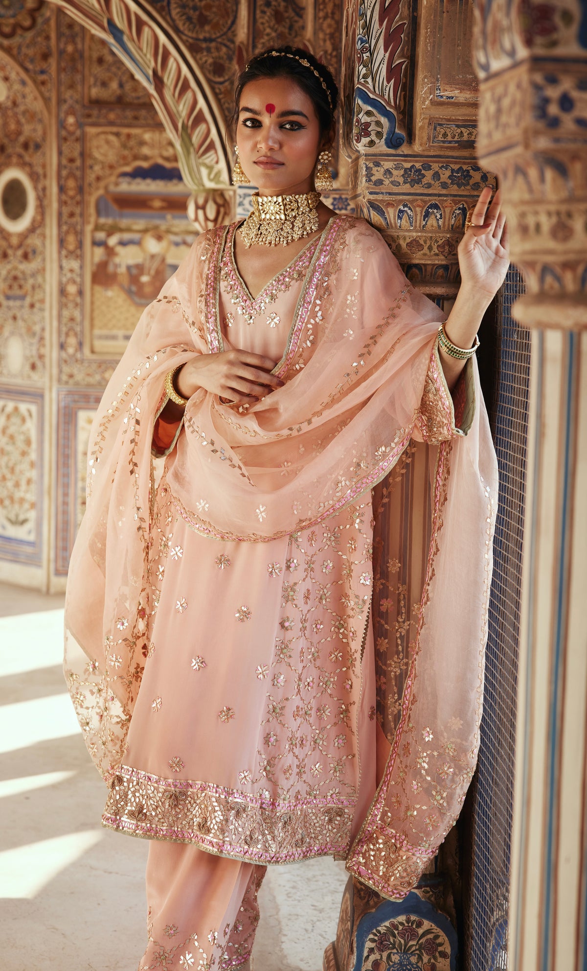 Light Peach Salwar Suit