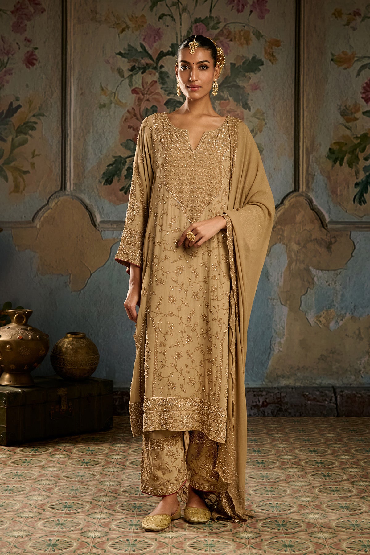 Beige Salwar Suit