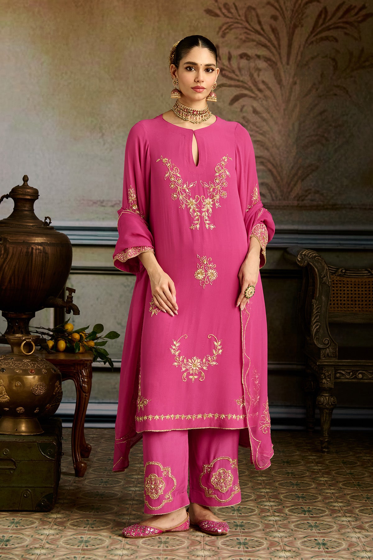 Magenta Pant Set