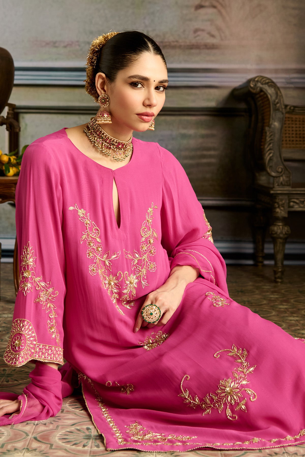 Magenta Pant Set