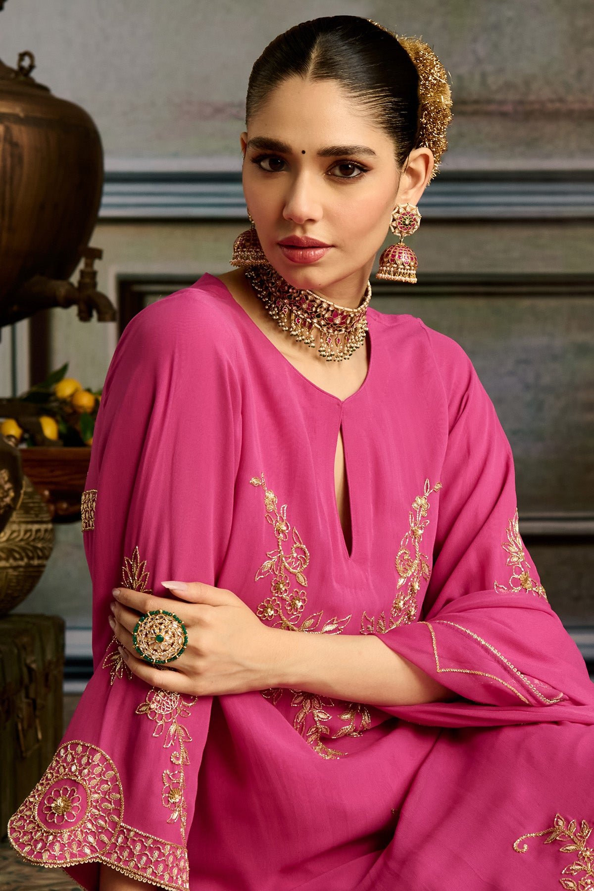 Magenta Pant Set