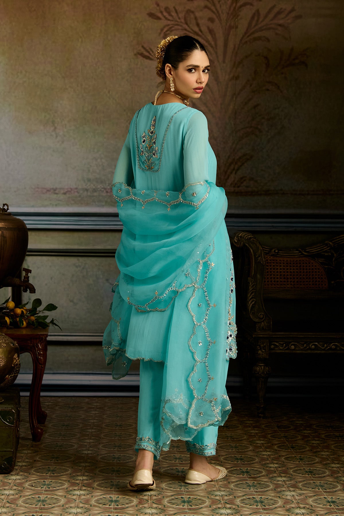 Aqua Blue Salwar Suit