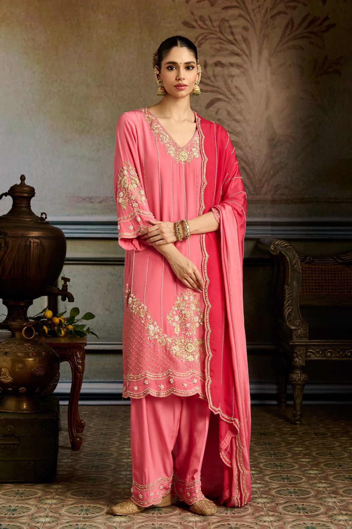 Coral Salwar Suit